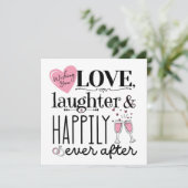 Liefde, lach en blijdschap ooit daarna kaart (Staand voorkant)