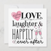 Liefde, lach en blijdschap ooit daarna kaart (Voorkant)