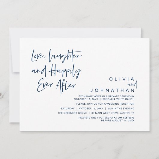 Liefde, Lach en Voor Altijd Gelukkig, Modern Kaart (Voorkant)