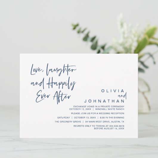 Liefde, Lach en Voor Altijd Gelukkig, Modern Kaart (Staand voorkant)