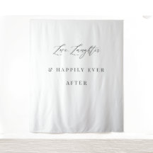 Liefde Lach & Gelukkig Tot Het Einde Trouwbanner