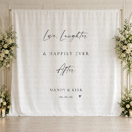 Liefde Lach Gelukkig Trouwhal Background Banner Wandkleed