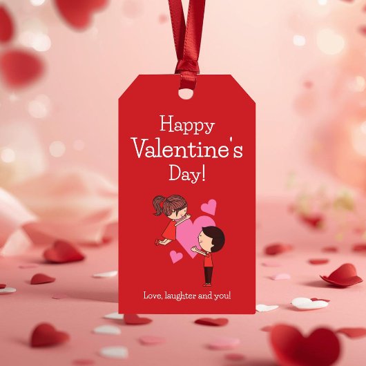 Liefde Lach Je Romantische Valentijnsdag Cadeaubij Cadeaulabel
