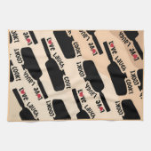 "Liefde, lach, kook!" Keuken theedoek (Horizontaal)