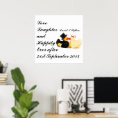 Liefde Lach Trouw Eenden Poster (Thuiskantoor)