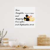 Liefde Lach Trouw Eenden Poster (Keuken)