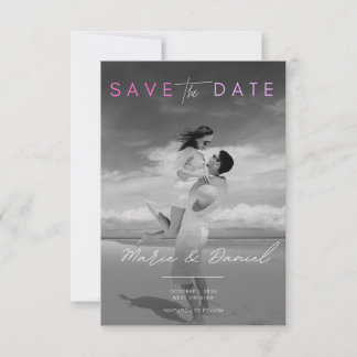 Liefde, Lach & Voor Altijd Save The Date Kaart