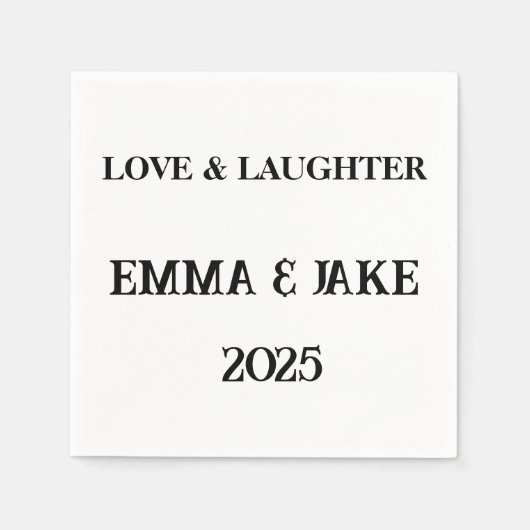 Liefde & Lachen Aangepaste servetten - Wedding Dec (Voorkant)