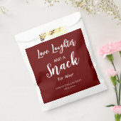 Liefde. Lachen en een snack Wedding Favor Bag Bedankzakje (Gezegeld)