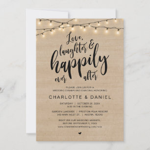 Liefde, Lachen en Gelukkig Ever Na, Bruiloft Kaart