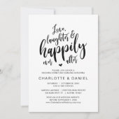 Liefde, Lachen en Gelukkig Ever Na, Bruiloft Kaart (Voorkant)