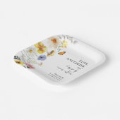 Liefde, lachen, en gelukkig ooit na bruiloft papieren bordje (Gebogen)