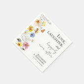 Liefde, lachen, en gelukkig ooit na bruiloft servet (Hoek)