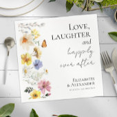 Liefde, lachen, en gelukkig ooit na bruiloft servet