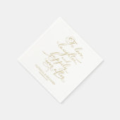 Liefde, lachen, en gelukkig ooit na bruiloft servet (Hoek)