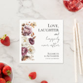 Liefde, lachen, en gelukkig ooit na bruiloft servet (Insitu)