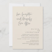 Liefde, lachen en nog lang en gelukkig, modern kaart (Voorkant)