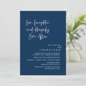 Liefde, lachen en nog lang en gelukkig, modern kaart (Staand voorkant)