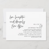 Liefde, lachen en nog lang en gelukkig, modern kaart (Voorkant)