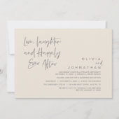 Liefde, lachen en nog lang en gelukkig, modern kaart (Voorkant)