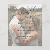 Liefde lachen en voor altijd trouwfoto Uitnodiging (Voorkant)