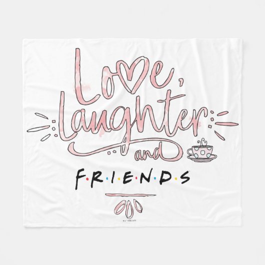 Liefde, Lachen en VRIENDEN™ Fleece Deken (Voorkant (Horizontaal))