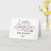 Liefde, Lachen en VRIENDEN™ Kaart (Gele Bloem)