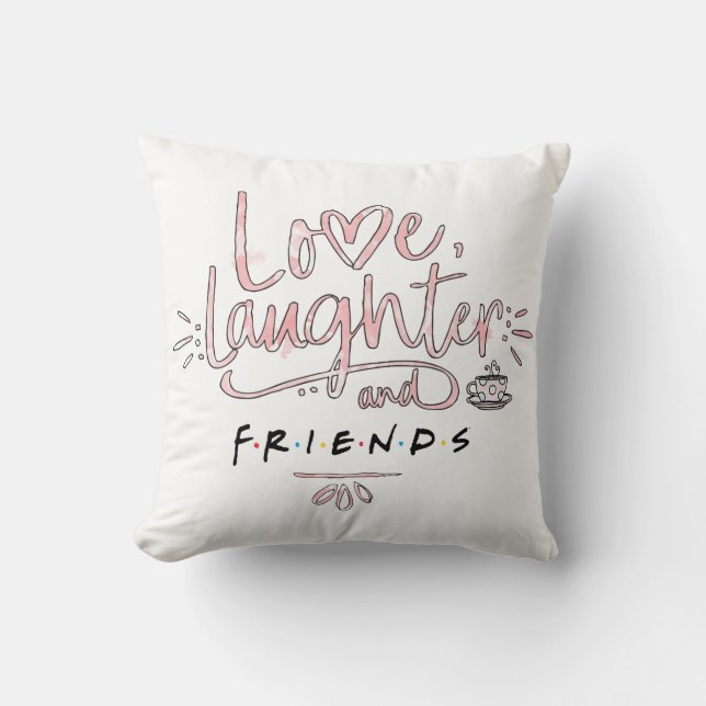 Liefde, Lachen en VRIENDEN™ Kussen (Voorkant)