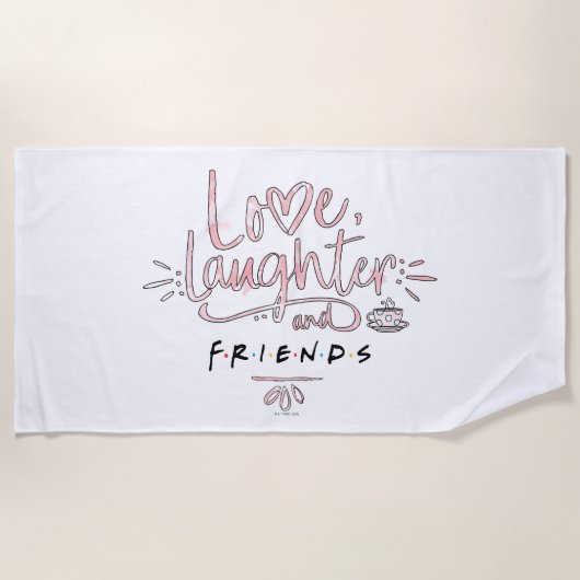 Liefde, Lachen en VRIENDEN™ Strandlaken (Voorkant)