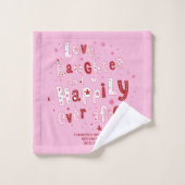 Liefde Lachen Gelukkig Ooit Gepersonaliseerde Brui Bad Handdoek (Wasdoekje)