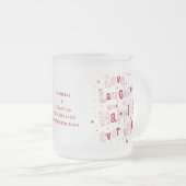 Liefde Lachen Gelukkig Ooit Gepersonaliseerde Brui Matglas Koffiemok (Voorkant rechts)