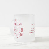 Liefde Lachen Gelukkig Ooit Gepersonaliseerde Brui Matglas Koffiemok (Voorkant links)