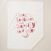 Liefde Lachen Gelukkig Ooit Gepersonaliseerde Brui Sherpa Deken (Voorkant)