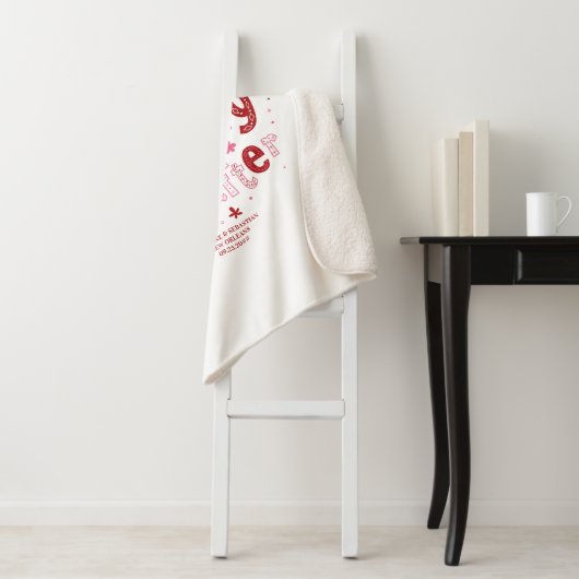 Liefde Lachen Gelukkig Ooit Gepersonaliseerde Brui Sherpa Deken (In situ)