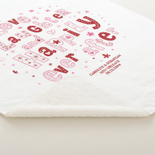 Liefde Lachen Gelukkig Ooit Gepersonaliseerde Brui Sherpa Deken