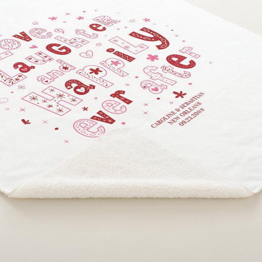 Liefde Lachen Gelukkig Ooit Gepersonaliseerde Brui Sherpa Deken (3/4)