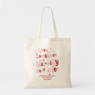 Liefde Lachen Gelukkig Ooit Gepersonaliseerde Brui Tote Bag