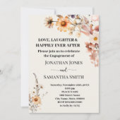 Liefde Lachen Gelukkig Verloving Herfst Wildbloeme Kaart (Voorkant)