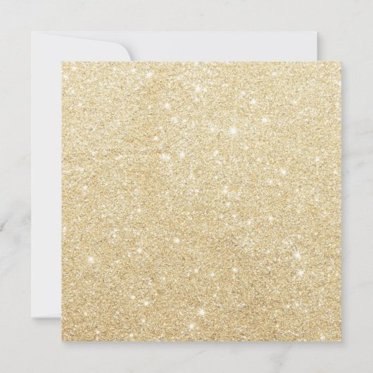 Liefde & Lachen Gouden Glitter Trouwdouche Uitnodi Kaart (Achterkant)