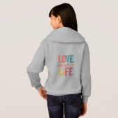 Liefde, Lachen, Leven T-shirt (Achterkant volledig)