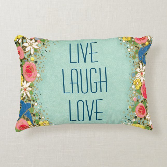 Liefde Lachen Liefde Accent Kussen (Voorkant)