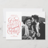Liefde Lachen Magische Herinneringen Vakantie Foto Feestdagenkaart (Voorkant)