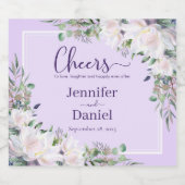 Liefde Lachen Pioen Orchidee Roze Bruiloft Toast Sparkling Wijnetiket (Enkel label)