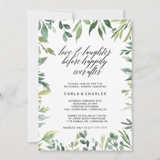 Liefde & Lachen voor gelukkig ooit daarna Kaart (Voorkant)