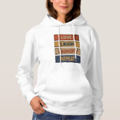 Liefde Lachen Wasserij Herhaal Hoodie (Voorkant)