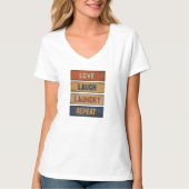 Liefde Lachen Wasserij Herhaal T-shirt (Voorkant)