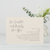 Liefde, lacht en gelukkig ooit daarna, Elopement I Kaart (Staand voorkant)