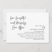 Liefde, lacht en gelukkig ooit daarna, Elopement Kaart (Voorkant)