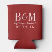 Liefde lacht gelukkig altijd na bruiloft blikjeskoeler (Achterkant)