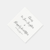 Liefde lacht gelukkig altijd na het Elegant Weddin Servet (Hoek)